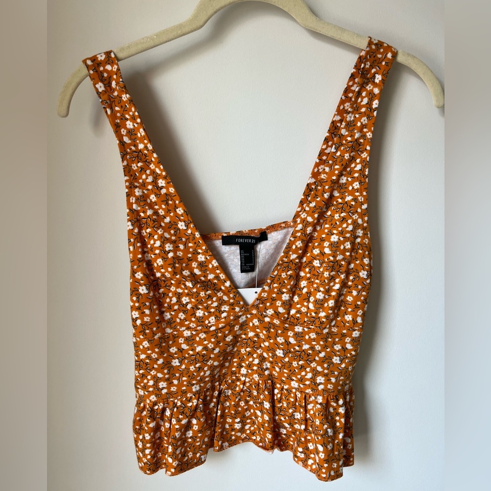 NEW Forever 21 Cropped Peplum Top